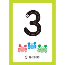 Load image into Gallery viewer, 忍者兔認知學習圖卡:數字123 x 字母ABC x 交通 x 動物【40張雙面全彩圖卡+收納鐵盒】