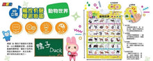 Load image into Gallery viewer, 忍者兔3D立體觸控有聲學習掛圖:ㄅㄆㄇ、動物世界、交通工具、ABC