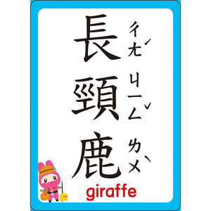 忍者兔認知學習圖卡：數字123 x 字母ABC x 交通 x 動物【40張雙面全彩圖卡+收納鐵盒】